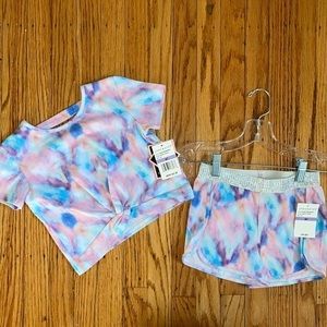 Andy & Evan pastel tie dye 2 piece set NWT